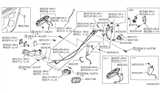 Diagram for Nissan Frontier Door Latch Cable - 80533-01R00