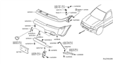 Diagram for 2003 Nissan Frontier Bumper - 62256-9Z440