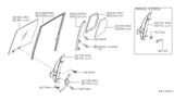 Diagram for 2001 Nissan Xterra Window Regulator - 82721-7Z005