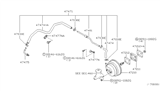 Diagram for Nissan Xterra Brake Booster Vacuum Hose - 47471-8Z810