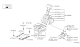 Diagram for 2000 Nissan Xterra Seat Cover - 87370-7Z000