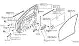 Diagram for 2003 Nissan Xterra Door Seal - 80831-8Z410