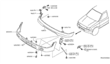 Diagram for 2001 Nissan Xterra Bumper - F2014-7Z020