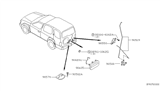 Diagram for 2003 Nissan Xterra Door Lock Actuator - 90550-7Z000