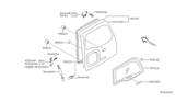 Diagram for 2003 Nissan Xterra Door Seal - 90830-7Z000