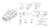 Diagram for 1998 Nissan Frontier Car Key - 28268-9B905