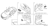 Diagram for Nissan Sentra Power Window Switch - 25401-3SH1A