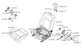 Diagram for Nissan Seat Cover - 87370-9AE1D
