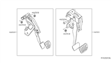 Diagram for 2017 Nissan Sentra Brake Pedal - 46501-3RA2B