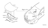 Diagram for 2019 Nissan Sentra Hood Hinge - 65400-3SG0A