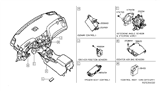 Diagram for 2014 Nissan Pathfinder Air Bag Control Module - 98820-3KA9A