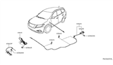 Diagram for 2019 Nissan Pathfinder Hood Cable - 65621-3KA2A