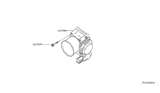 Diagram for 2017 Nissan Maxima Throttle Body - 16119-6KA0A