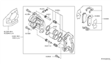 Diagram for 2019 Nissan Pathfinder Brake Pad Set - D1060-3JA0A