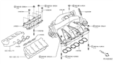 Diagram for Nissan Pathfinder Intake Manifold Gasket - 14035-6KA0B