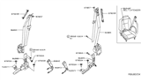 Diagram for Nissan Pathfinder Seat Belt - 86843-3TA8B