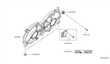 Diagram for 2018 Nissan Pathfinder A/C Condenser Fan - 21481-3JA2E