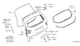 Diagram for 2016 Nissan Pathfinder Lift Support - 90451-3KA1A