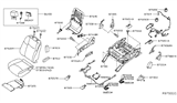 Diagram for 2019 Nissan Pathfinder Seat Cover - 87320-9PF0A