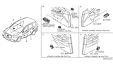 Diagram for 2013 Nissan Pathfinder Power Window Switch - 25401-3KA0A