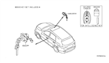 Diagram for 2014 Nissan Pathfinder Ignition Lock Cylinder - 99810-3KA0A