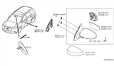 Diagram for 2015 Nissan Pathfinder Mirror Actuator - 96368-3KS0A