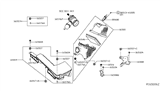 Diagram for 2020 Nissan Pathfinder Air Duct - 16554-6KA0A