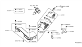 Diagram for 2019 Nissan Pathfinder Air Duct - 16554-6KA0A