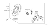 Diagram for Nissan Pathfinder Brake Backing Plate - 44030-3JA0C