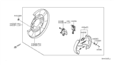 Diagram for 2016 Nissan Pathfinder Brake Shoe Set - D4060-3JA0C