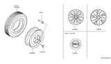 Diagram for 2020 Nissan Pathfinder Spare Wheel - 40300-9PF2A