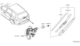 Diagram for 2017 Nissan Pathfinder Wiper Arm - 28781-3JA0A