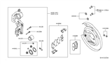 Diagram for 2017 Nissan Quest Brake Caliper - 44001-1AA0A