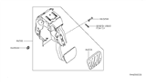 Diagram for 2015 Nissan Pathfinder Brake Pedal - 46501-3JA0A