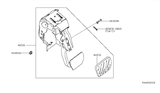 Diagram for 2019 Nissan Pathfinder Brake Pedal - 46501-3JA0A