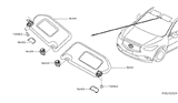 Diagram for 2020 Nissan Pathfinder Sun Visor - 96400-9PB0A