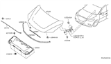 Diagram for Nissan Pathfinder Hood - 65100-9PF0A