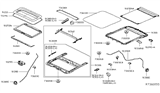 Diagram for 2020 Nissan Pathfinder Sunroof - 73612-3KA0B