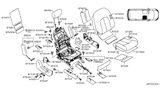 Diagram for 2011 Nissan Quest Armrest - 87700-1JA2D