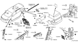 Diagram for 2014 Nissan Quest Weather Strip - 76843-1JA0C