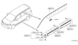 Diagram for Nissan Quest Door Moldings - 80871-1JB2A
