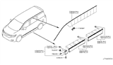 Diagram for Nissan Quest Door Moldings - 80870-1JB1C