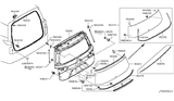 Diagram for Nissan Quest Tailgate Lift Support - 90451-1JA5A