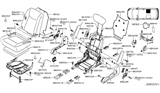 Diagram for 2012 Nissan Quest Seat Cushion - 88311-1JB1D