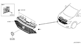 Diagram for 2012 Nissan Quest Grille - 62310-3WS5A