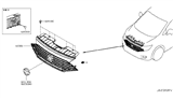 Diagram for 2016 Nissan Quest Grille - 62310-1JA0B