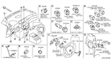 Diagram for 2019 Nissan Armada Power Window Switch - 25268-1LA0B