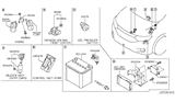 Diagram for 2014 Nissan Quest Air Bag Sensor - K8581-1EA0A