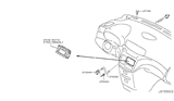 Diagram for 2012 Nissan Quest A/C Switch - 27500-1JA1A