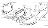 Diagram for Nissan Murano Weather Strip - G2716-89900